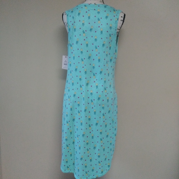 Women's Pineapples Print Sleep Wear Chemise w/ pockets - Picture 2 of 6